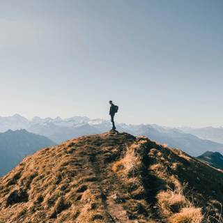 Mountain hiking wallpaper