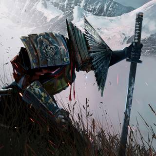 8k samurai wallpaper