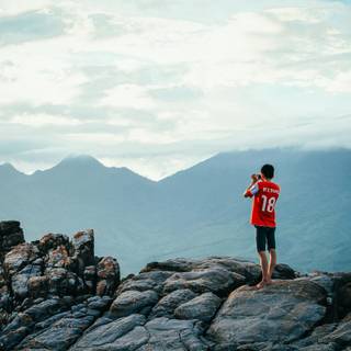 Mountain hiking wallpaper