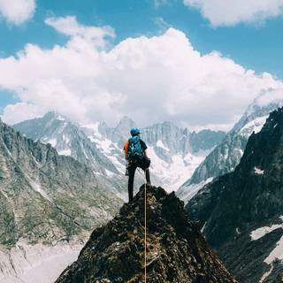 Mountain hiking wallpaper