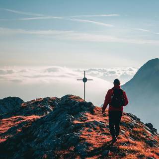 Mountain hiking wallpaper