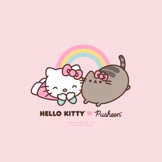 Pusheen and Hello Kitty wallpaper