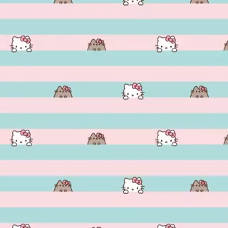 Pusheen and Hello Kitty wallpaper