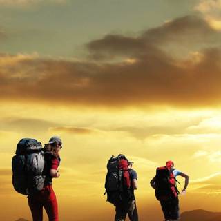 Mountain hiking wallpaper