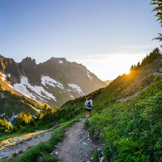 Mountain hiking wallpaper