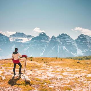 Mountain hiking wallpaper