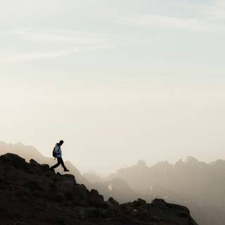 Mountain hiking wallpaper