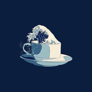 Minimalist waves wallpaper