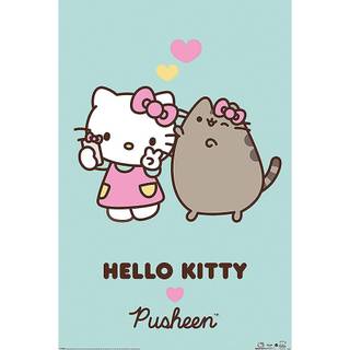Pusheen and Hello Kitty wallpaper