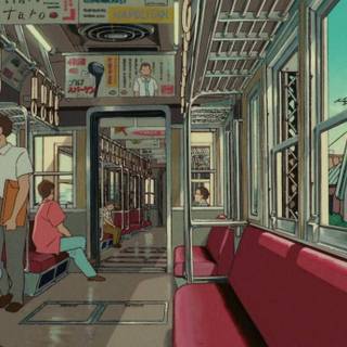 Retro computer anime wallpaper