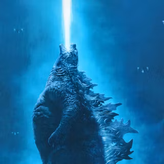 Blue Godzilla computer wallpaper