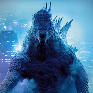 Blue Godzilla computer wallpaper