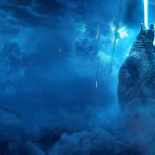 Blue Godzilla computer wallpaper