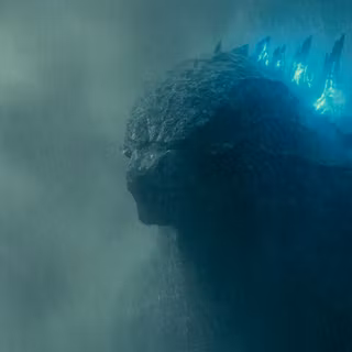 Blue Godzilla computer wallpaper