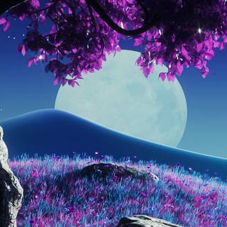 Purple painting wallpaper