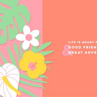 Tropical flowers laptop wallpaper