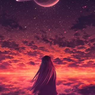 Red anime mobile wallpaper