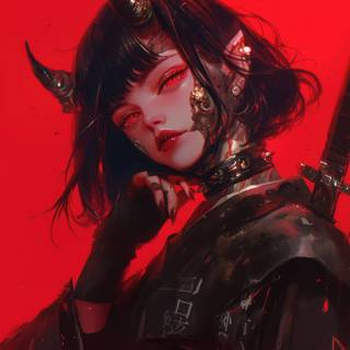 Red anime mobile wallpaper