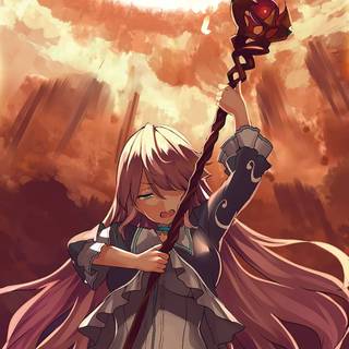 Red anime mobile wallpaper