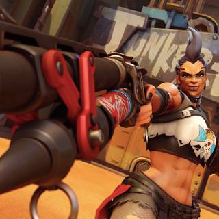 Junker Queen Overwatch desktop wallpaper