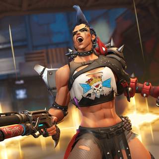Junker Queen Overwatch desktop wallpaper