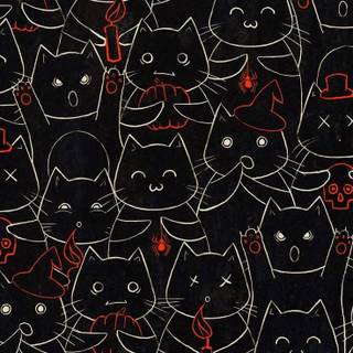 Goth cat wallpaper
