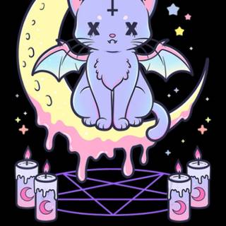 Goth cat wallpaper