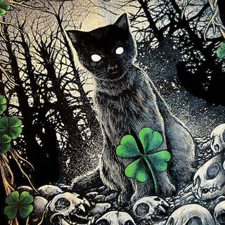 Goth cat wallpaper