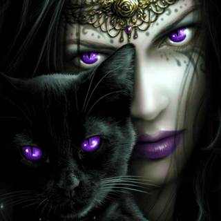 Goth cat wallpaper