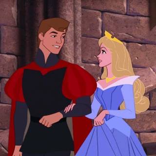 Sleeping Beauty and Prince Phillip wallpaper