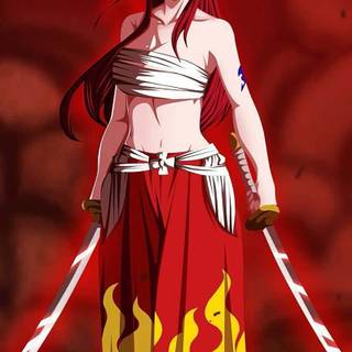 Erza Scarlet phone wallpaper