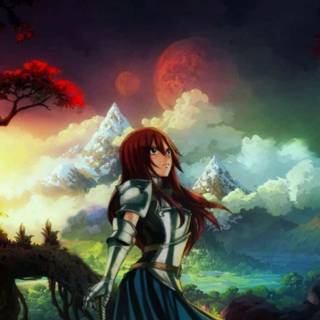 Erza Scarlet phone wallpaper