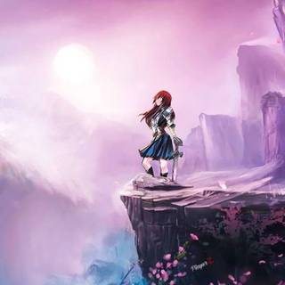 Erza Scarlet phone wallpaper