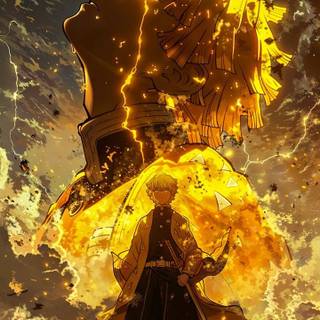 Zenitsu iPhone 4k wallpaper