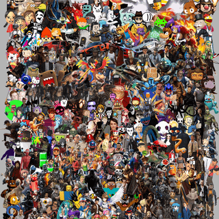 Video game collage wallpaper