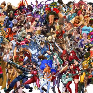 Video game collage wallpaper