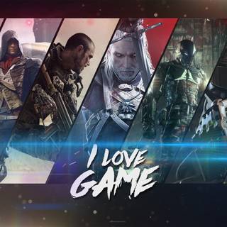 Video game collage wallpaper