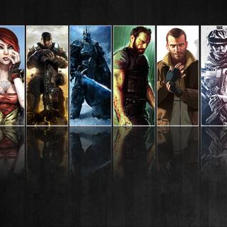 Video game collage wallpaper
