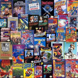 Video game collage wallpaper