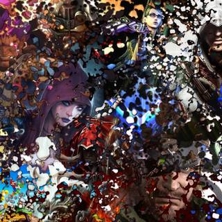 Video game collage wallpaper