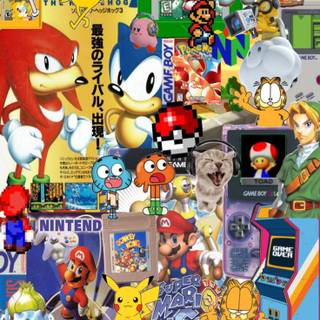Video game collage wallpaper