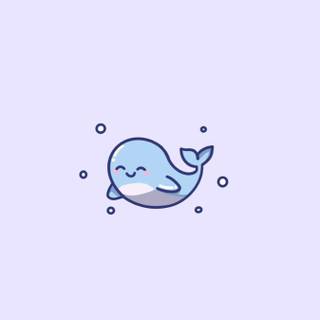 Cartoon whale wallpaper