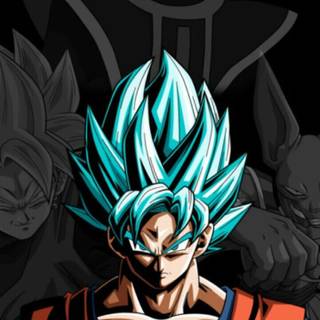 Blue hair Goku wallpaper