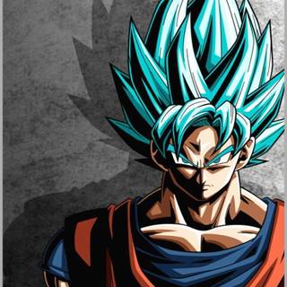 Blue hair Goku wallpaper