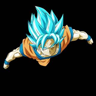 Blue hair Goku wallpaper