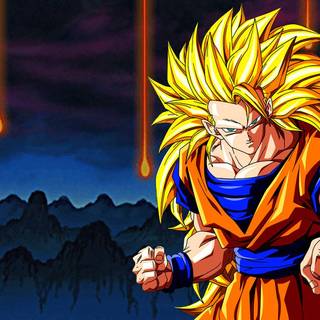 Blue hair Goku wallpaper
