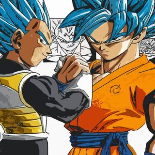 Blue hair Goku wallpaper