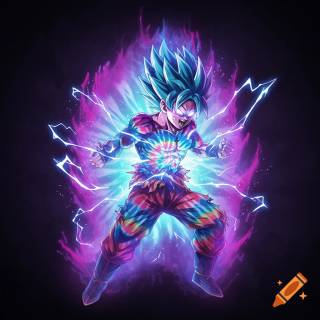 Blue hair Goku wallpaper