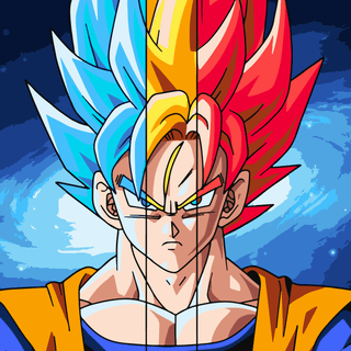 Blue hair Goku wallpaper