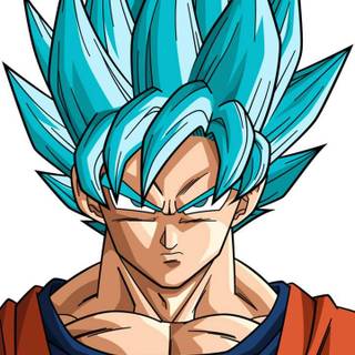 Blue hair Goku wallpaper